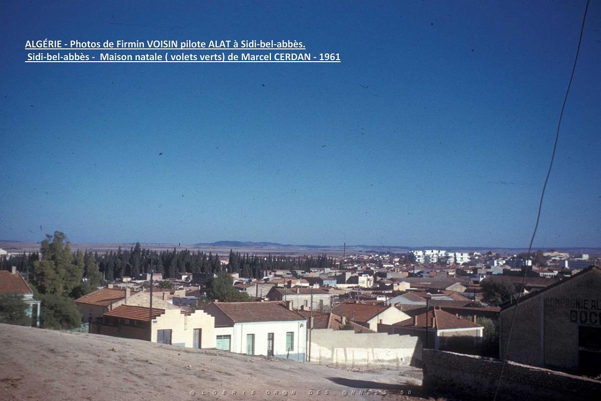 VF-087 Sidi-Bel-Abbes - Maison aux volets verts  maison natale de Marcel Cerdan.jpg - Sidi-Bel-Abbès - Maison aux volets verts : maison natale de Marcel Cerdan
